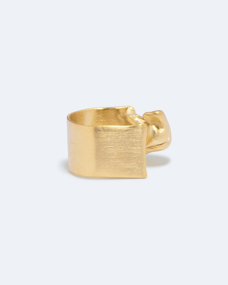 Crumple - Bague en Vermeil Or Recyclé