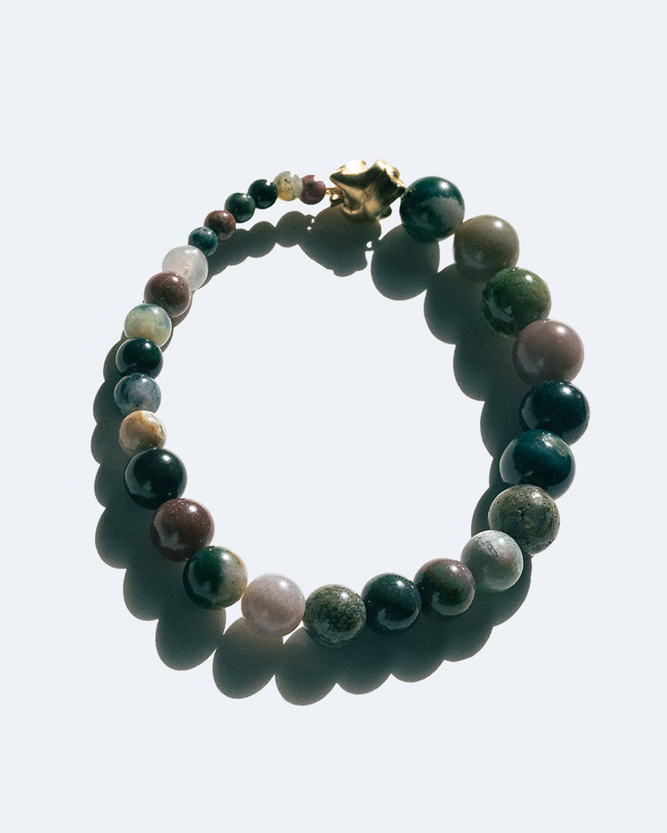 Tidelands - Fancy Jasper and Recycled Gold Vermeil Bracelet