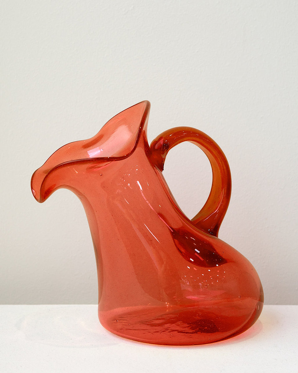 Thaw - Grande cruche en verre recyclé rouge