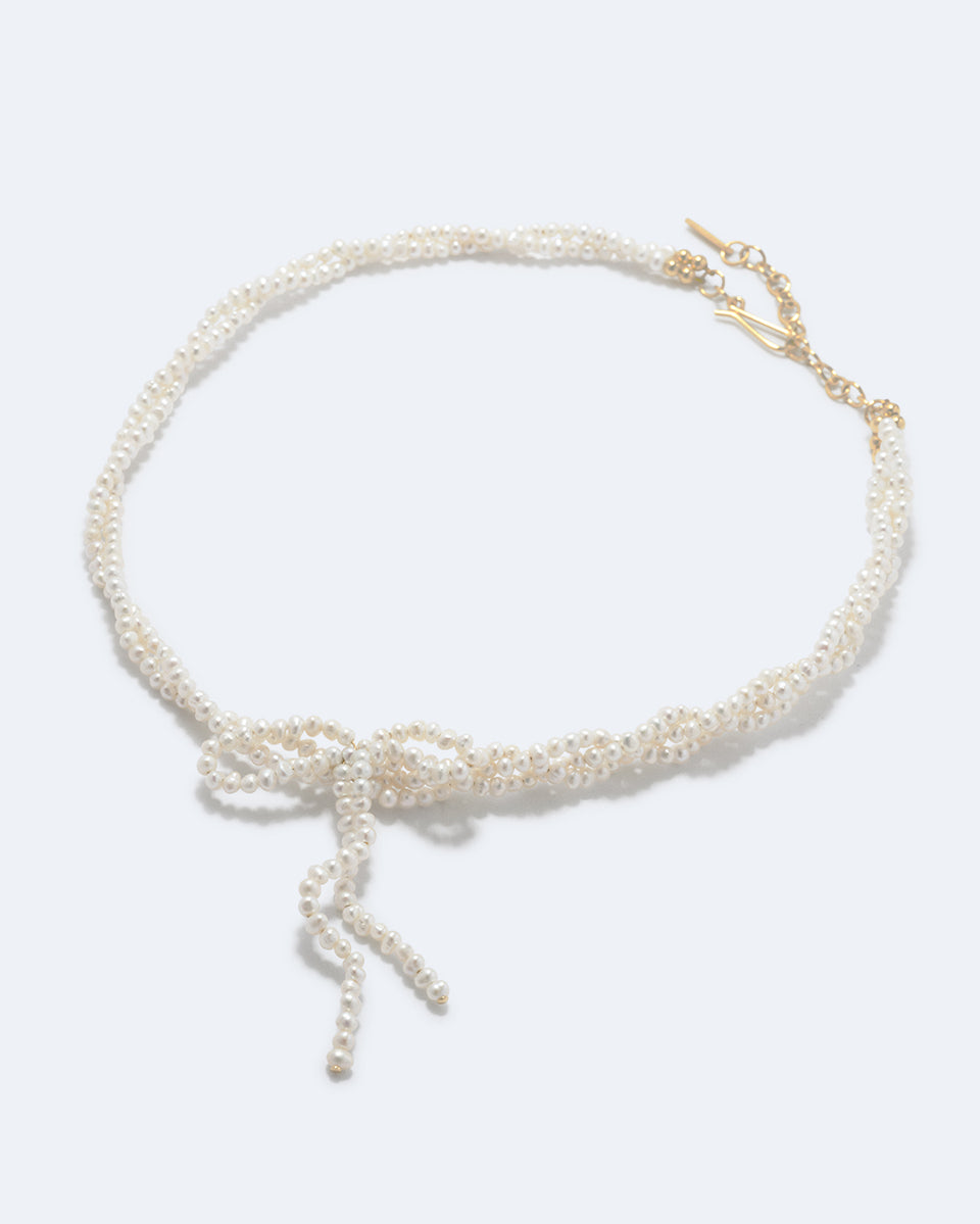 An Inquiry Into Contradictions - Pearl and Recycled Gold Vermeil Necklace