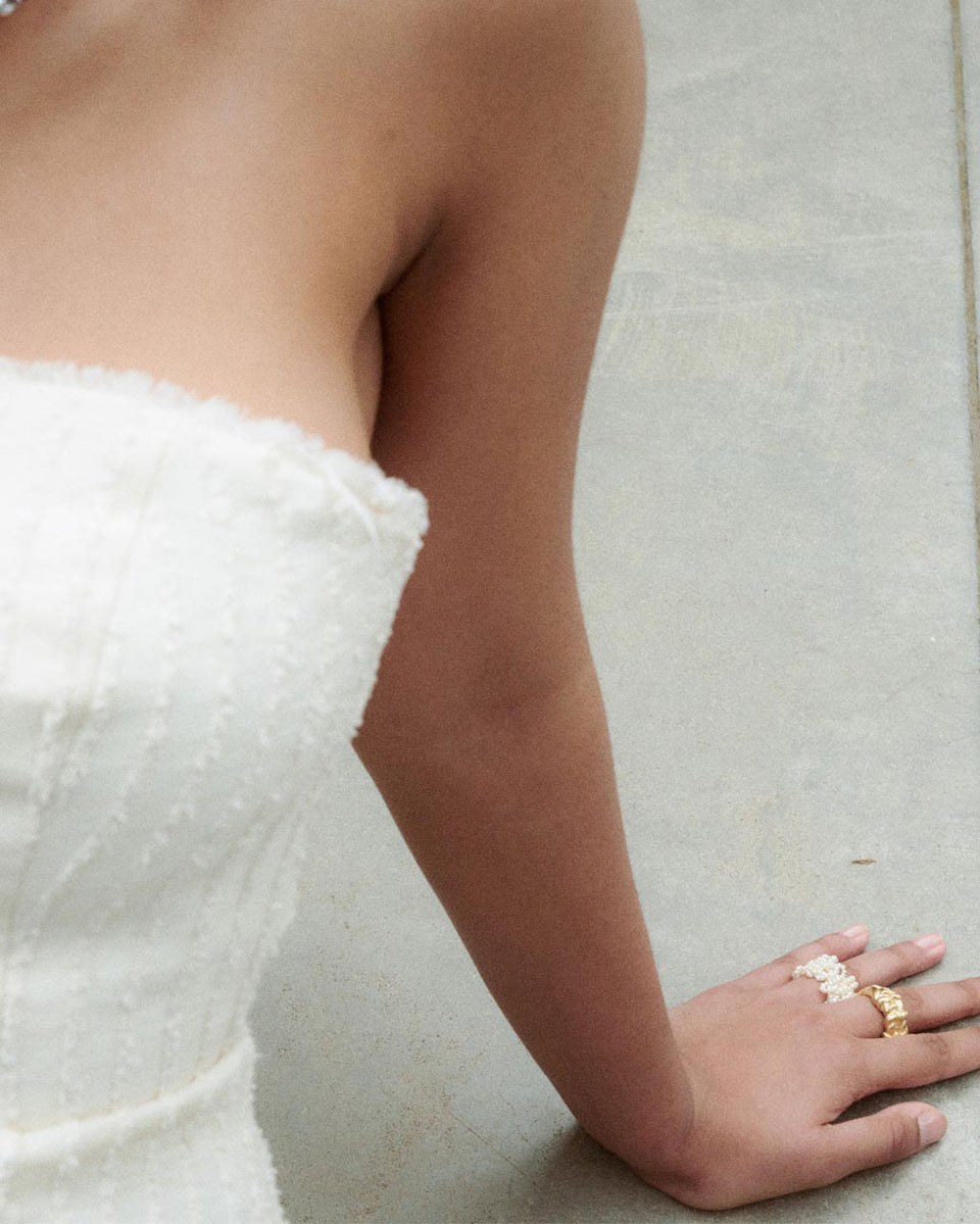 Cove - Pearl and Recycled Gold Vermeil Ring