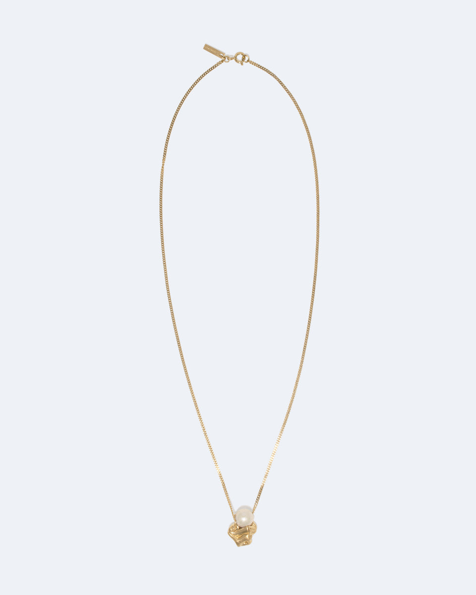 Pendentif "Notsobig" Crumple – Vermeil Perle et Or