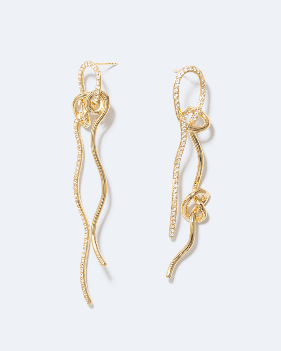 Même le mathématicien ne peut pas créer des choses à volonté – Boucles d'oreilles en topaze blanche et vermeil en or recyclé