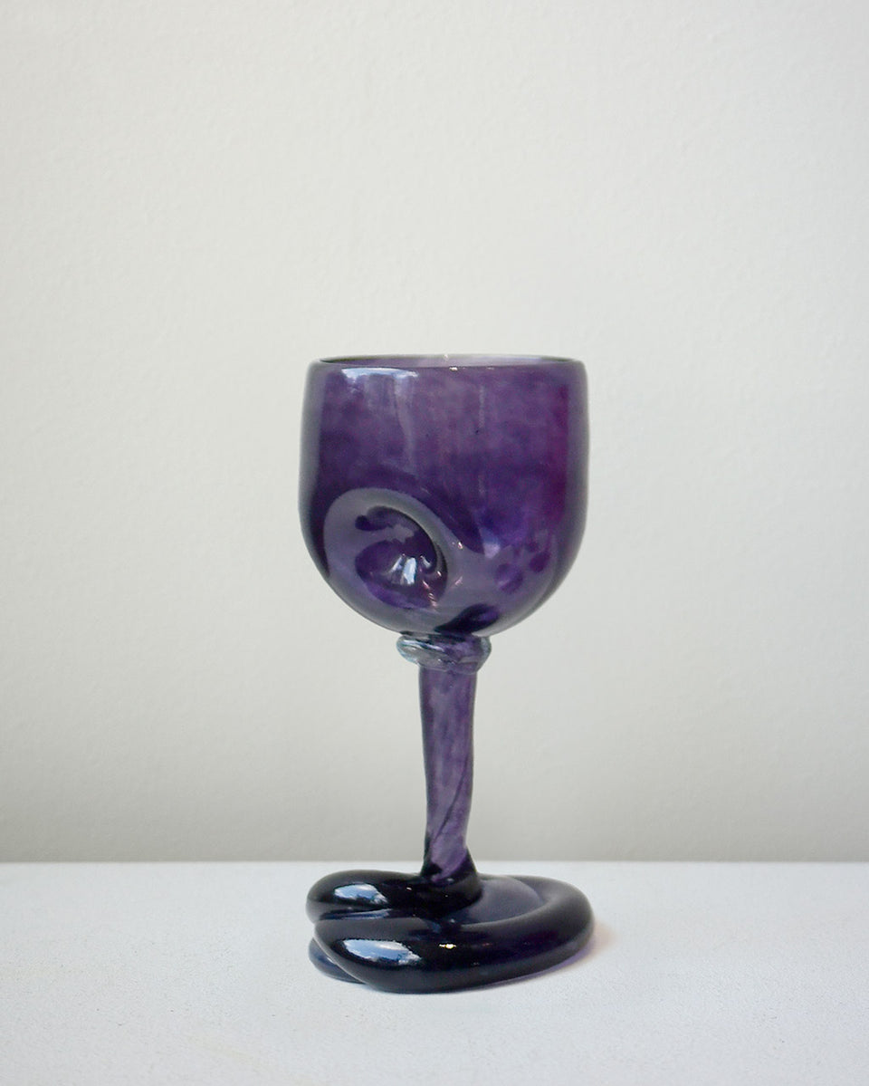 Thaw - Recycled Wine Glass in Purple