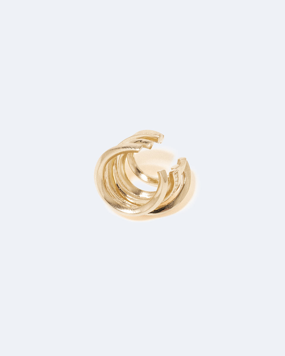 Stratum III - White Topaz and Gold Vermeil Ear Cuff
