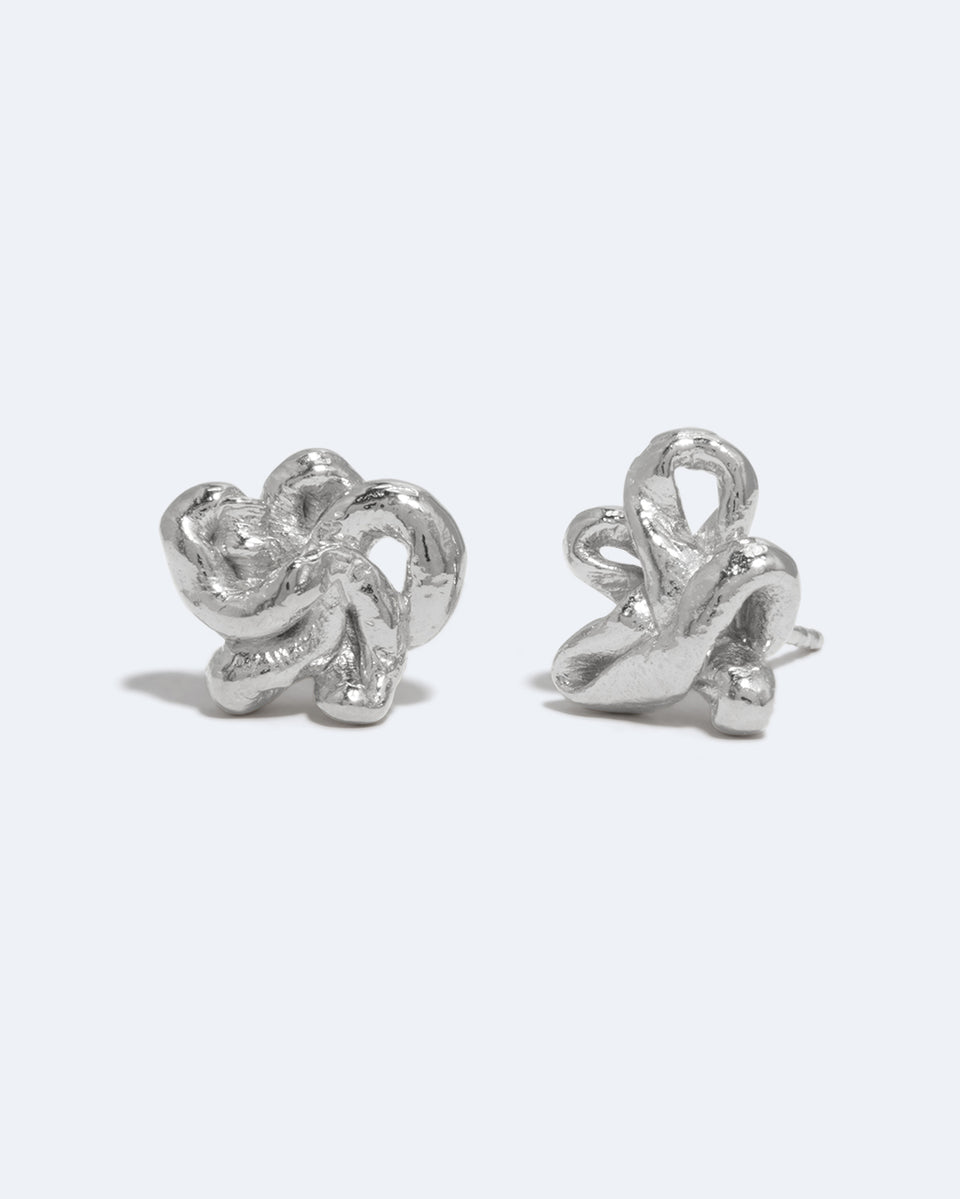 Swirls - Recycled Silver Earrings
