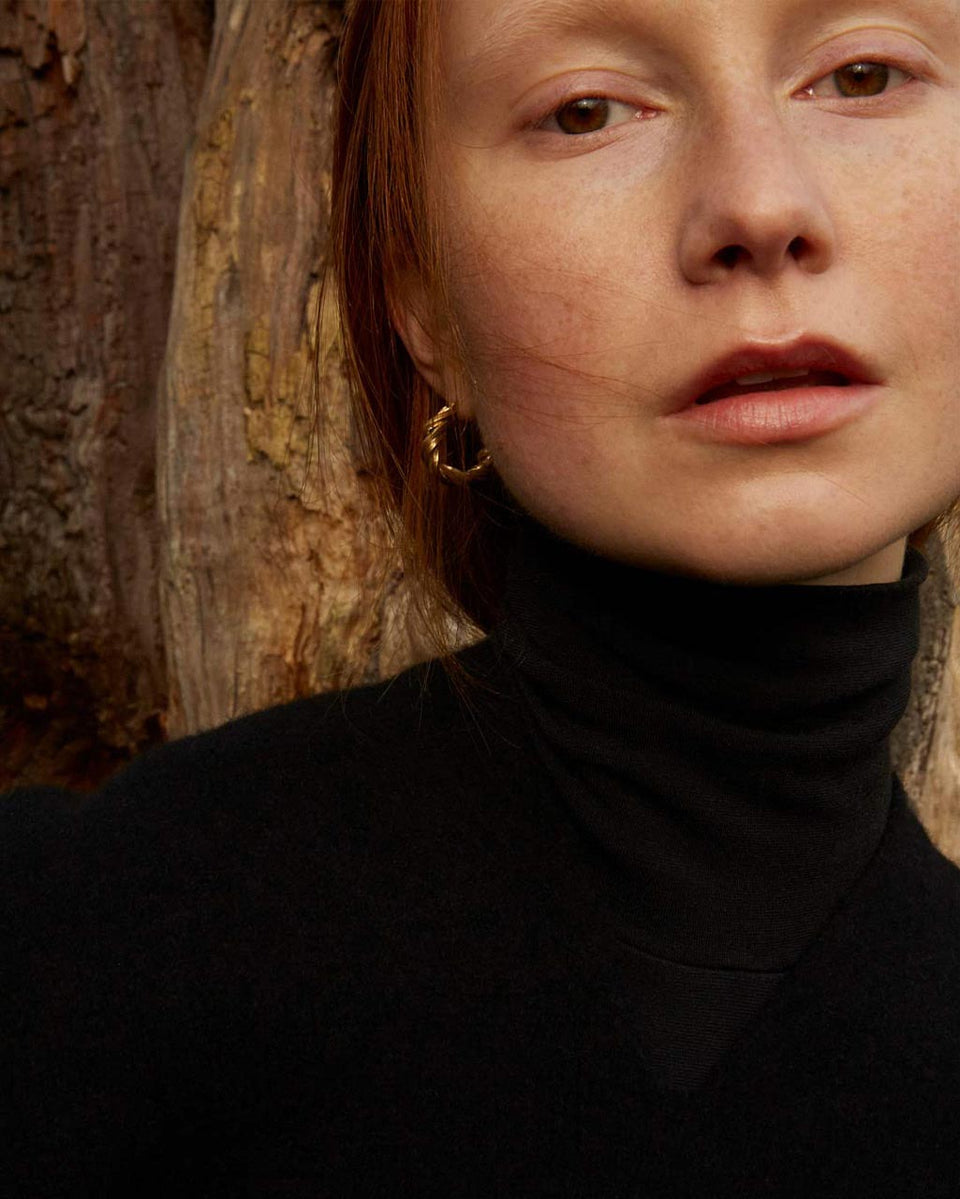 Deep State - Gold Vermeil Hoop Earrings