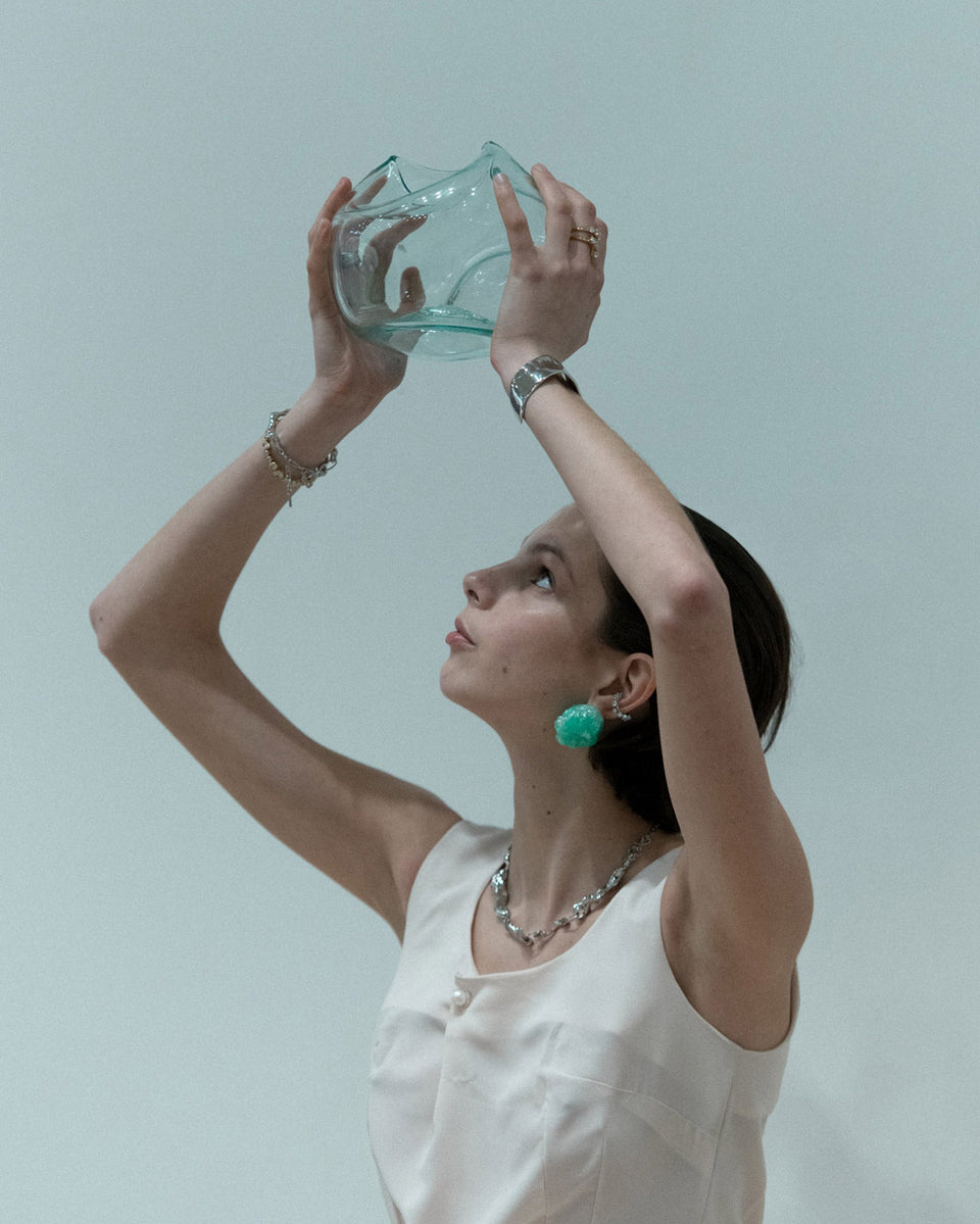The Bubble to End all Bubbles - Recycled Glass Vase in Clear
