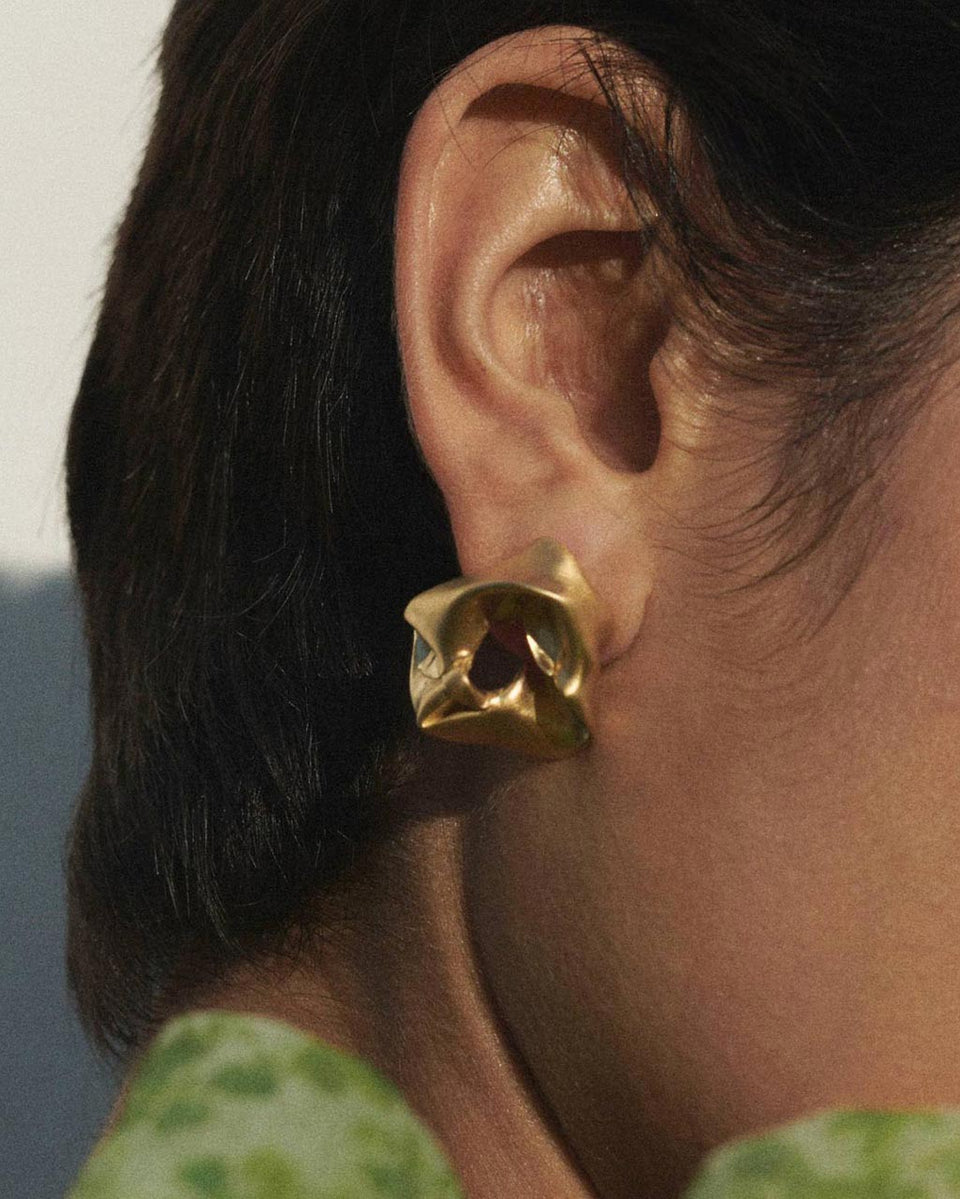 "Notsobig" Scrunch - Recycled Gold Vermeil Earrings