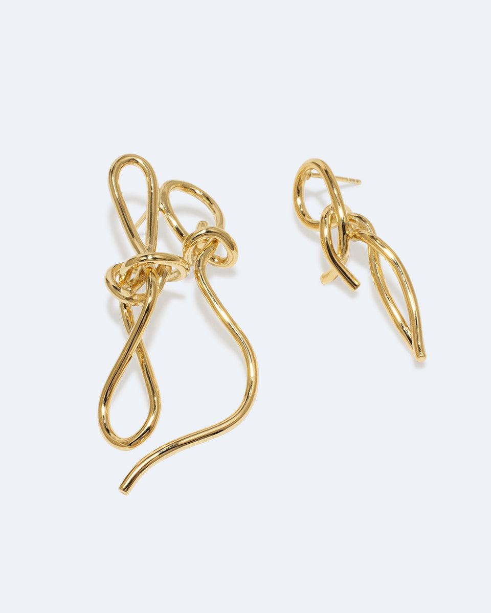 Boucles d'oreilles Double Thread - Vermeil Or