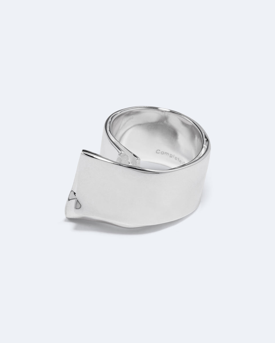 Enveloppe détrempée – Bague en argent recyclé