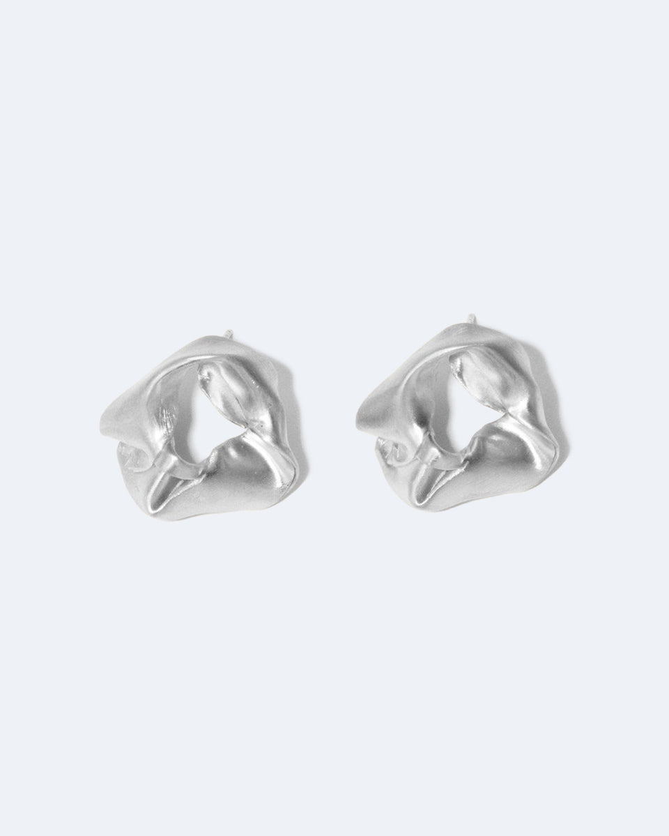 "Notsobig" Scrunch - Recycled Silver Earrings