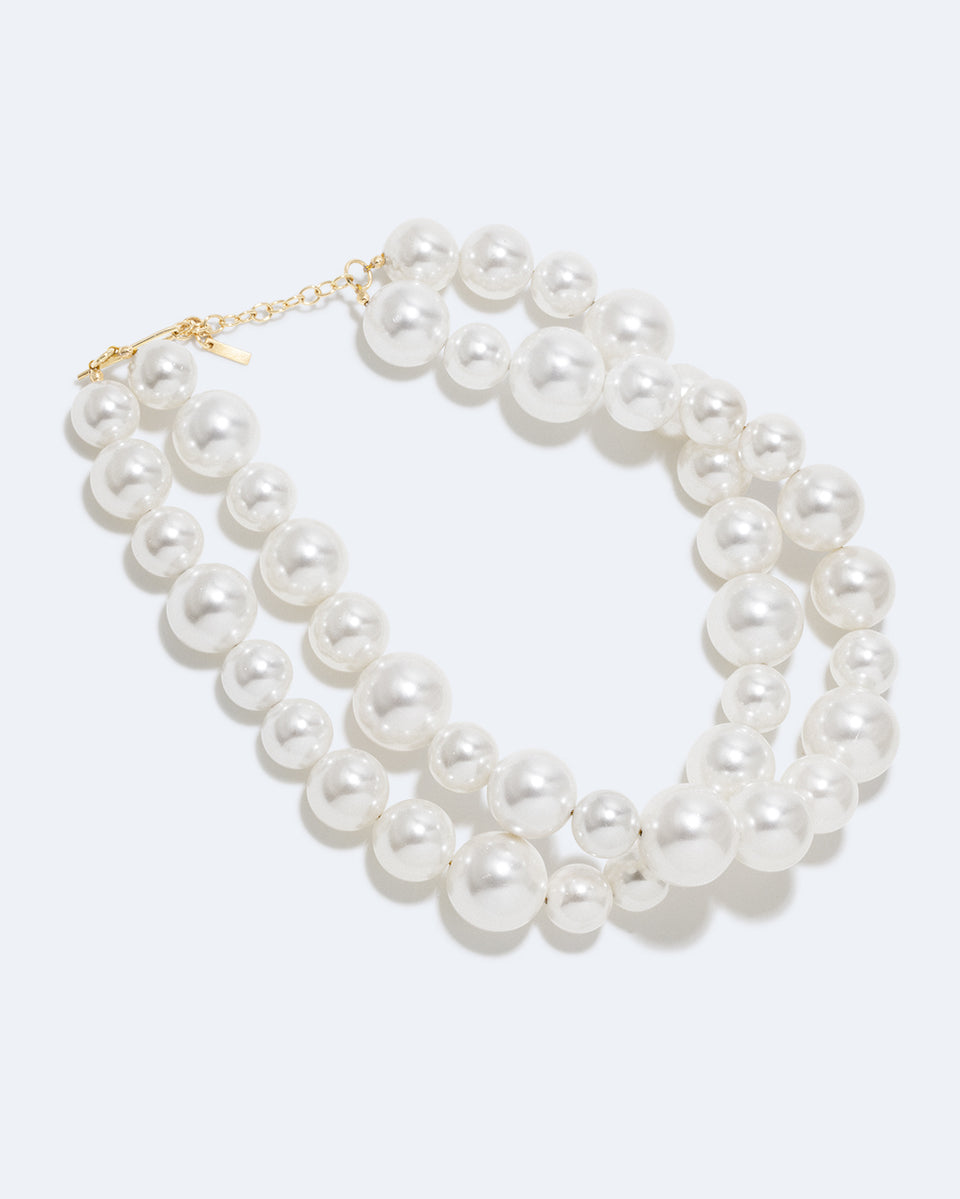 Bells, But No Whistles - Pearl and Gold Vermeil Necklace