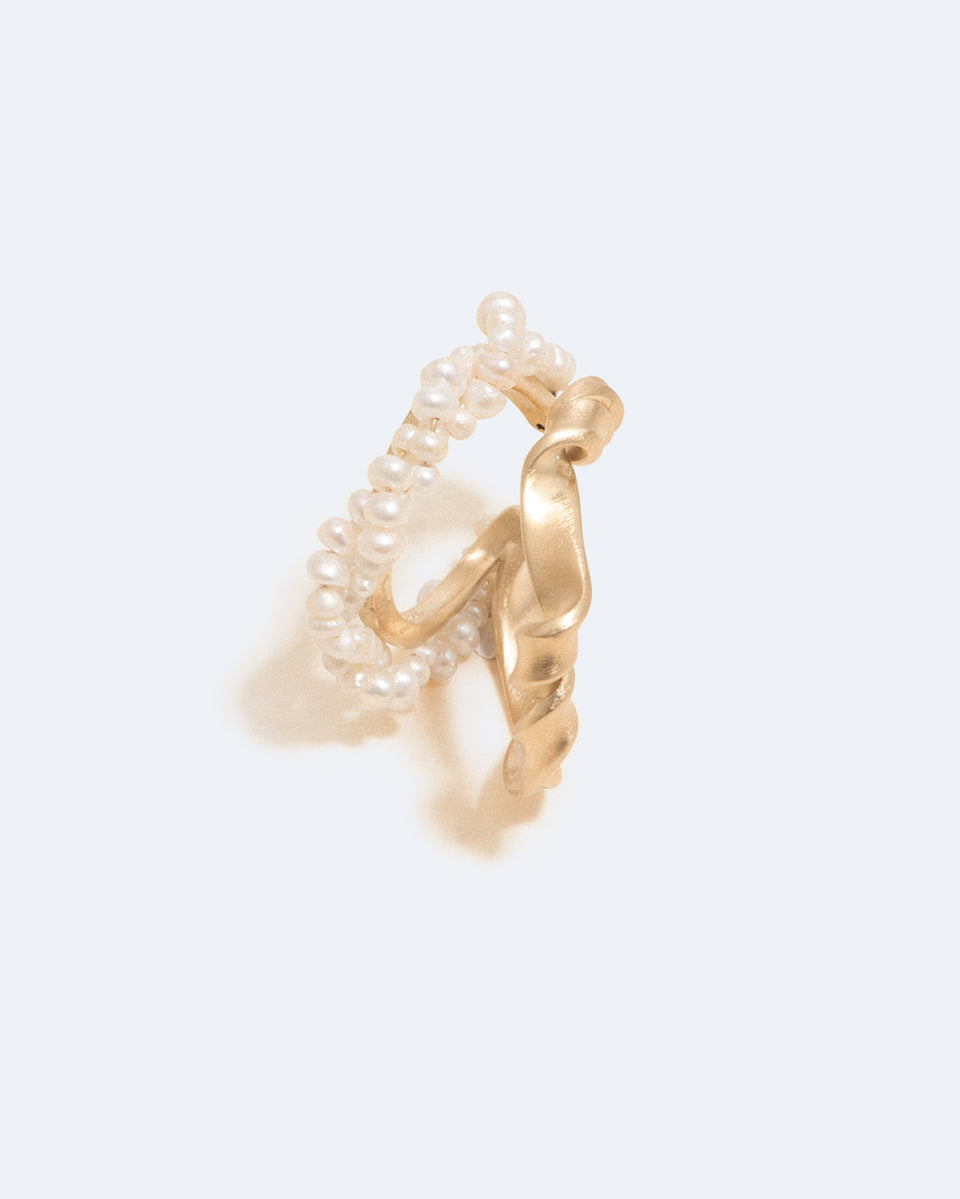 A Negotiation with the Infinite - Freshwater Pearl and Gold Vermeil Ear Cuff