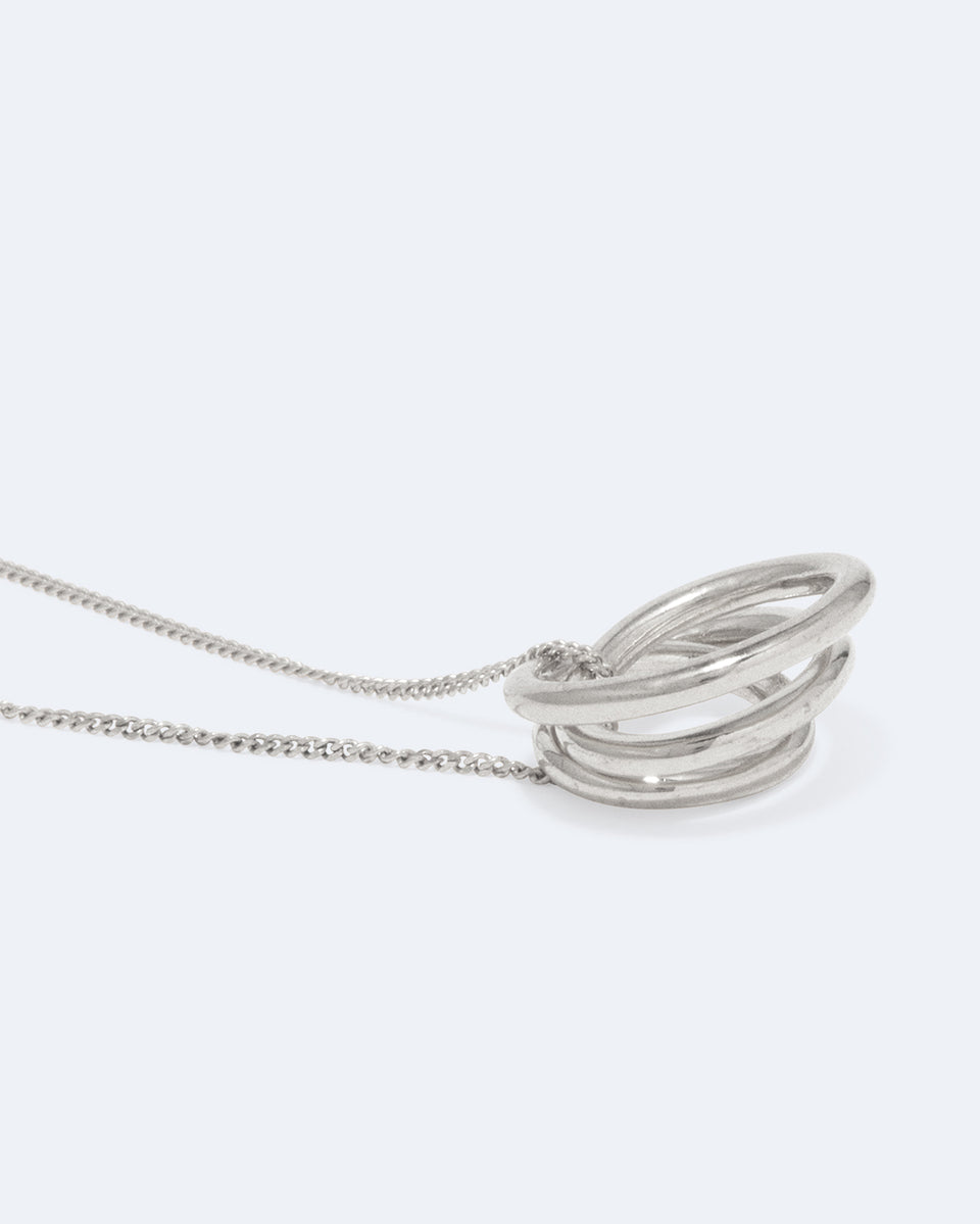 Pendentif Plaqué Platine - Flow