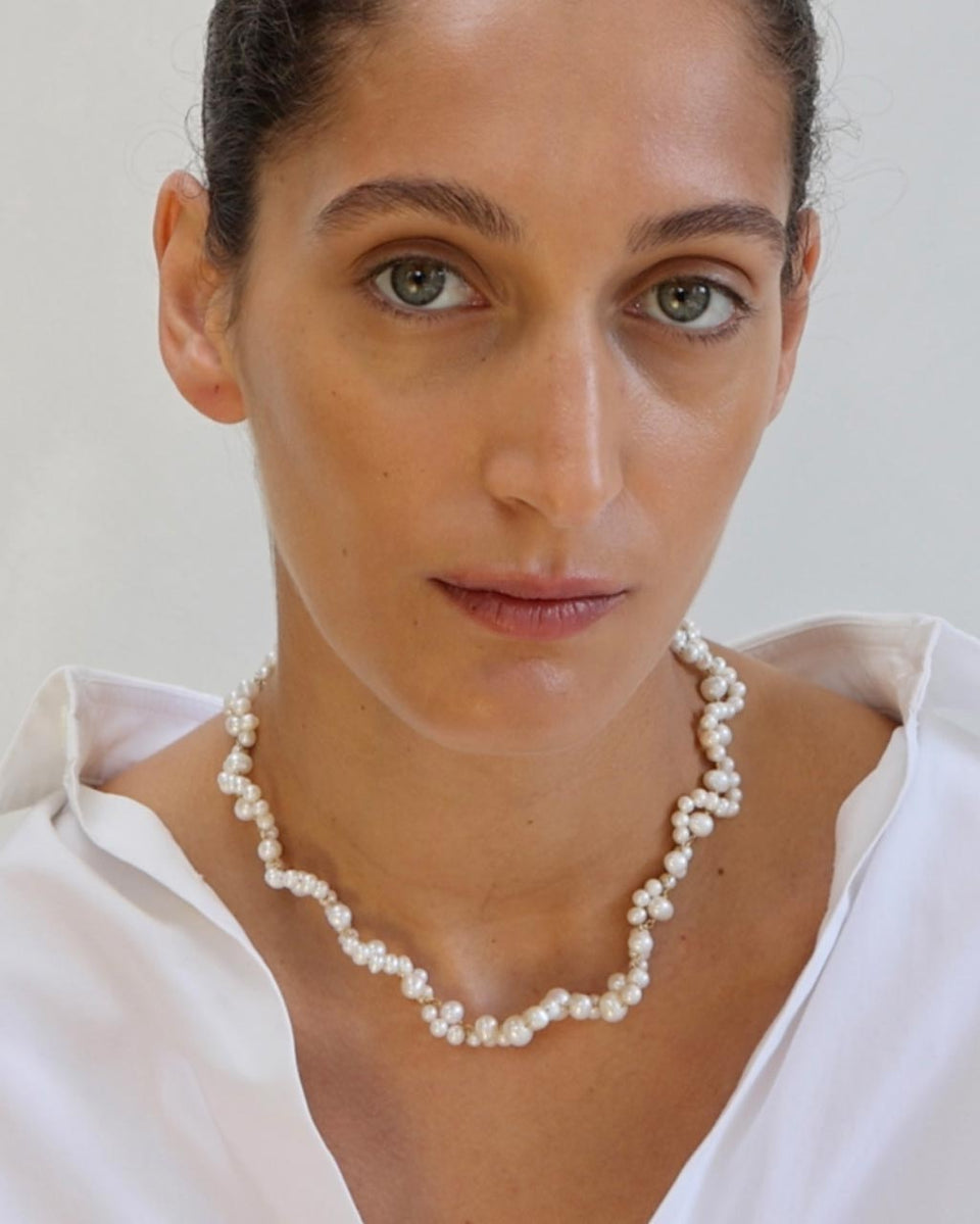 Tide - Pearl and Recycled Gold Vermeil Necklace