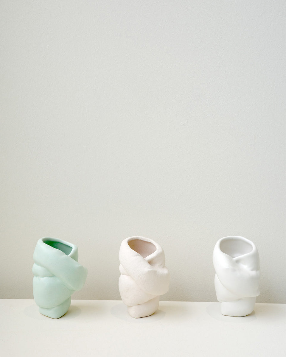Well Wrapped - Small Vase in Matte White