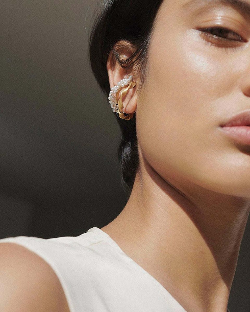 A Negotiation with the Infinite - Freshwater Pearl and Gold Vermeil Ear Cuff