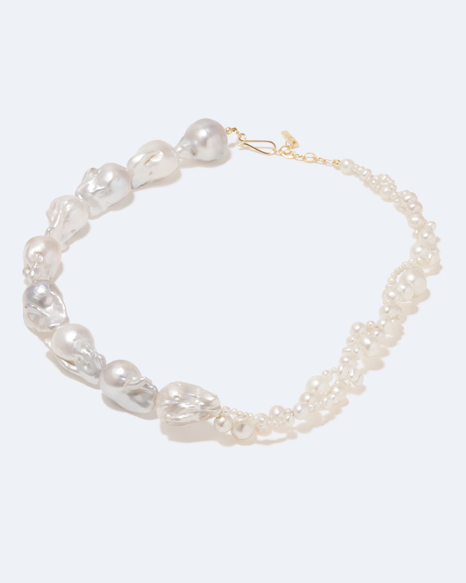 Parade of Possibilities - Pearl and Gold Plated Necklace