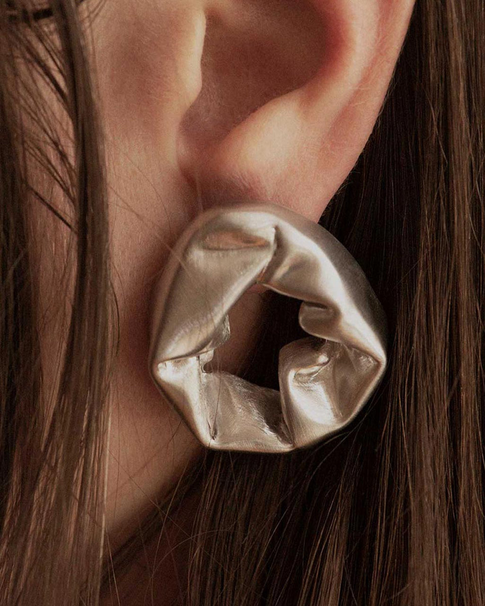 Scrunch - Recycled Silver Earrings