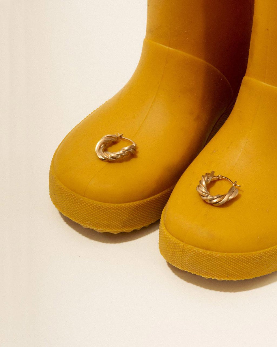 Deep State - Gold Vermeil Hoop Earrings