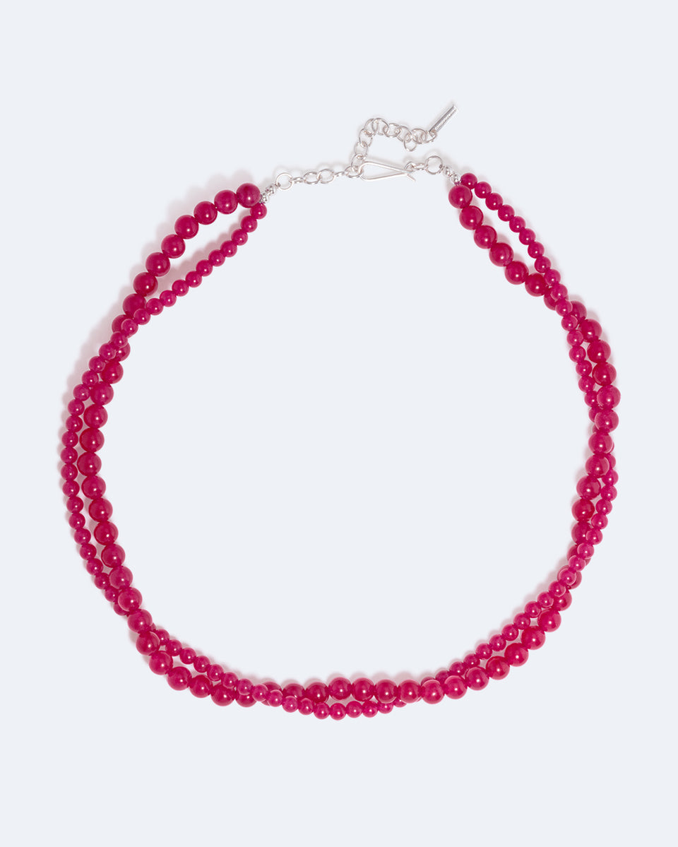 Sequence - Chalcedony Bead and Recycled Silver Necklace