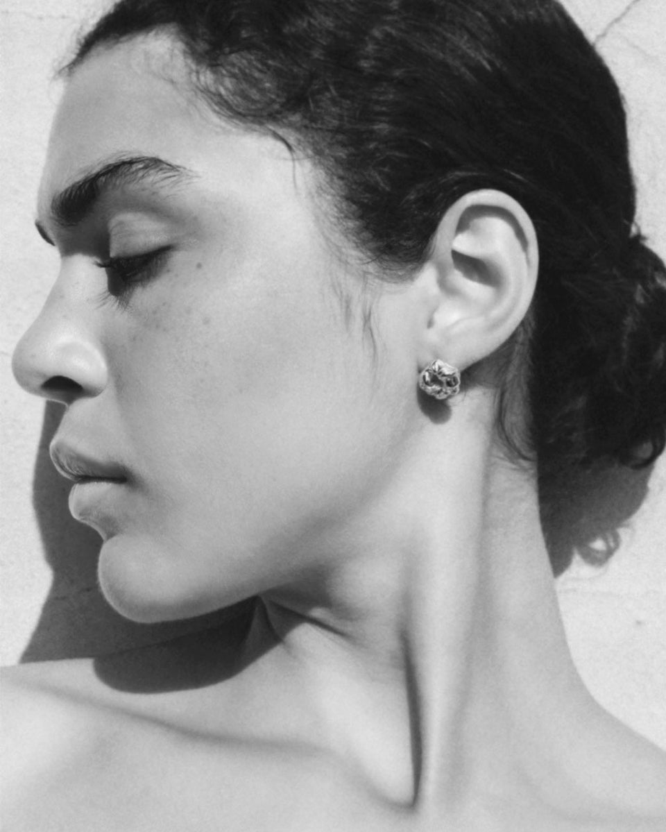 Les choses reprennent leur place quand elles s'effondrent - Boucles d'oreilles en argent recyclé