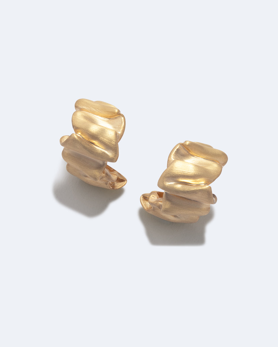 R2255- Boucles d'oreilles plaquées or