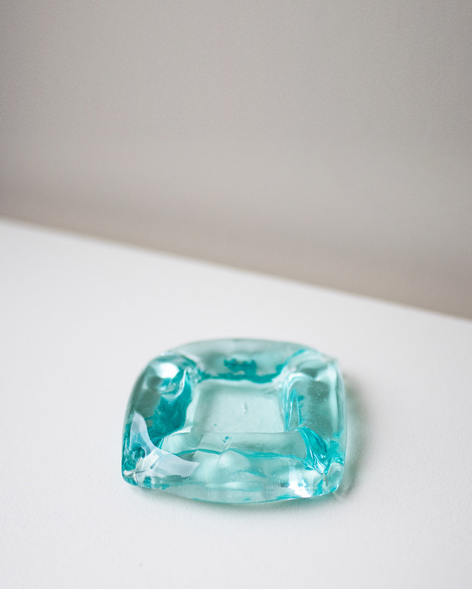 Sea Glass - Recycled Glass Small Cushion in Clear