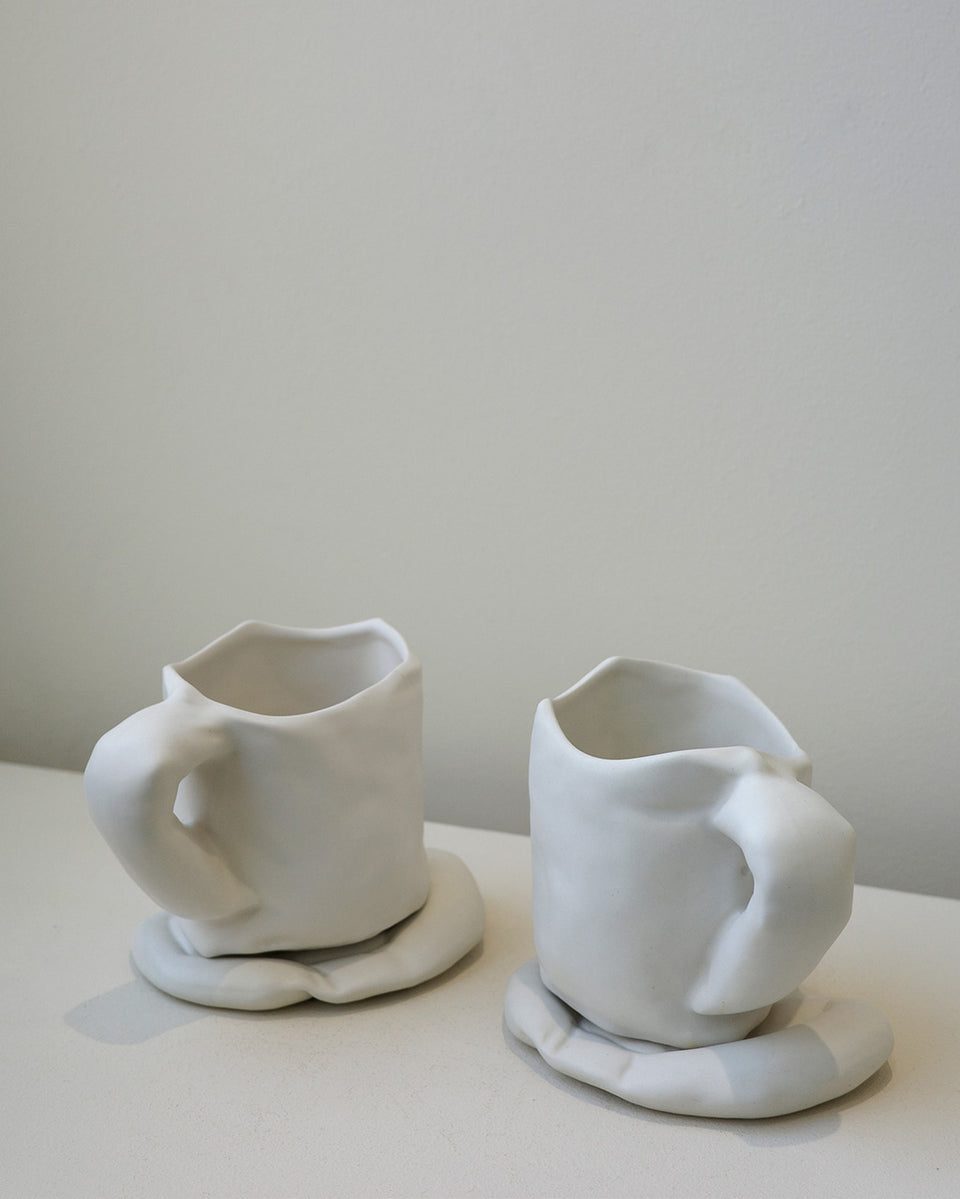 Stand Back! This Coaster is Deflating - Set of 2 Coasters in Matte White