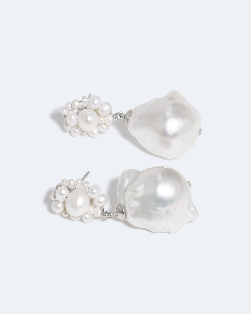 Tra‐la‐la - Pearl and Sterling Silver Earrings