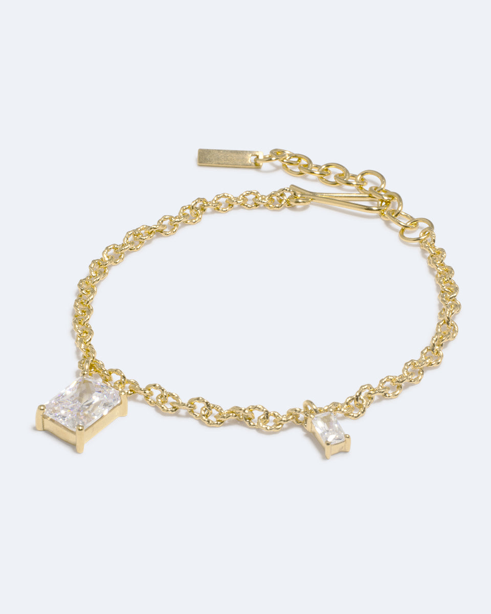 Encrypted Dreams - Zirconia and Gold Vermeil Bracelet