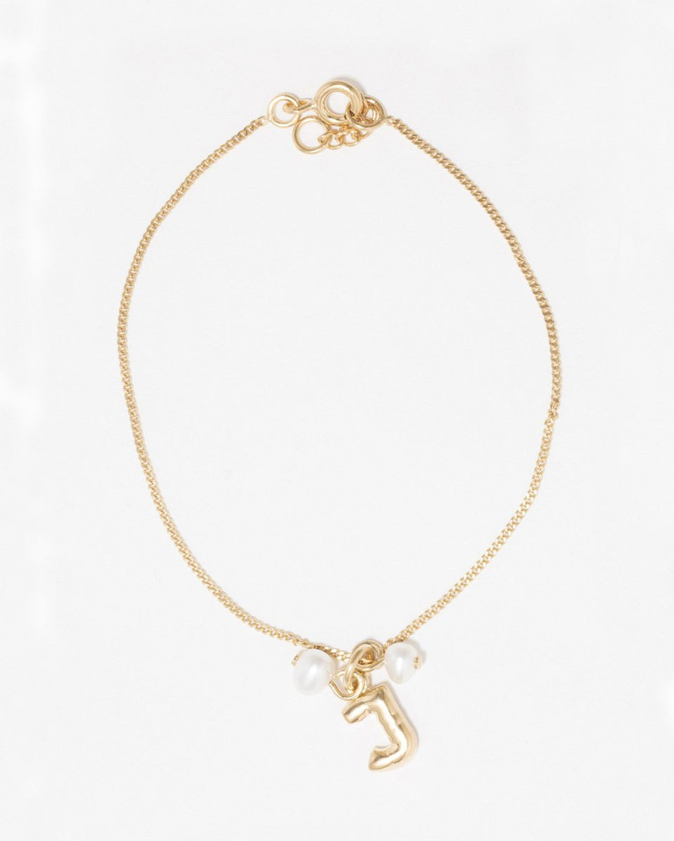 Classicworks™ J - Gold Vermeil and Pearl Bracelet