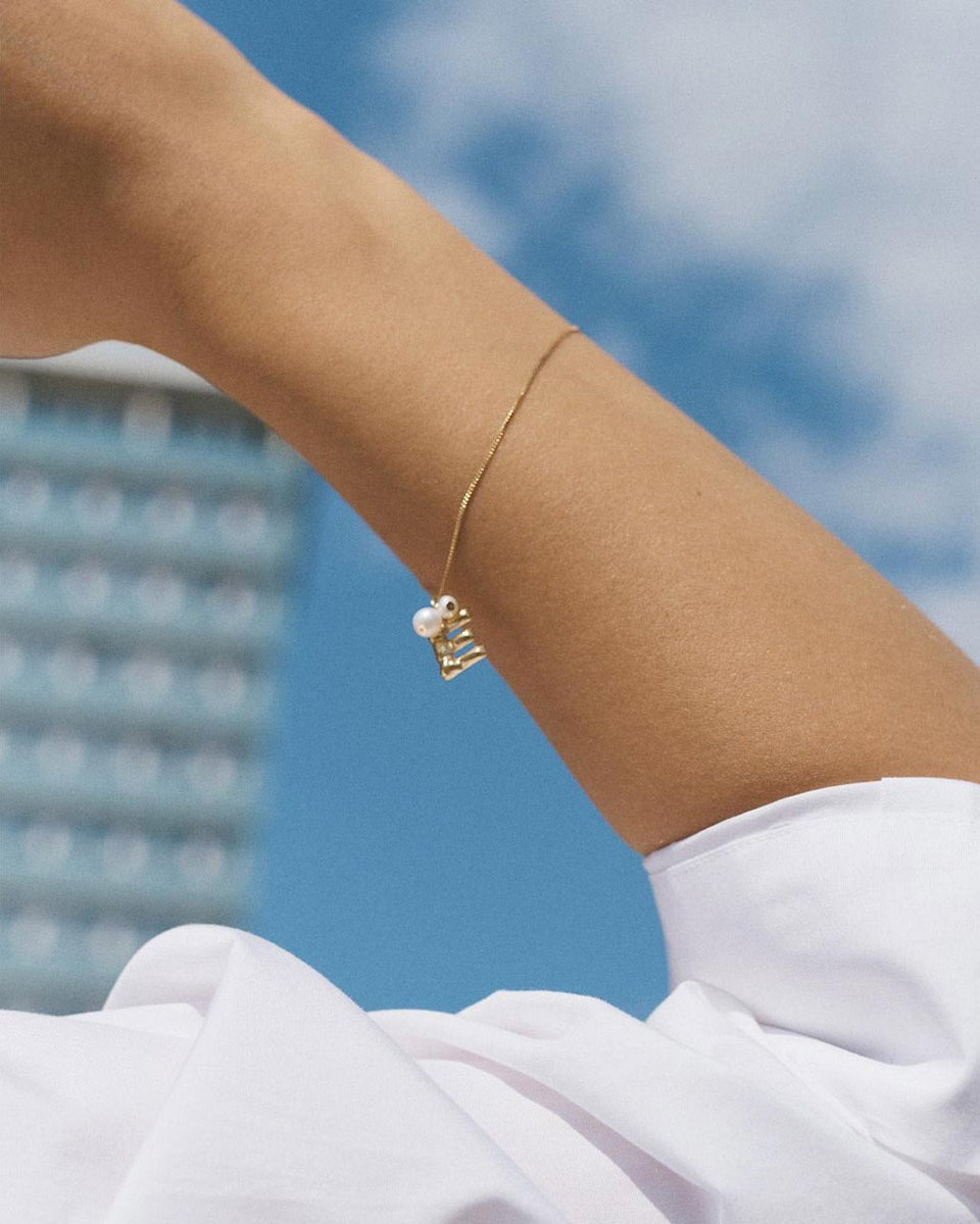 Classicworks™ B - Bracelet en vermeil et perles