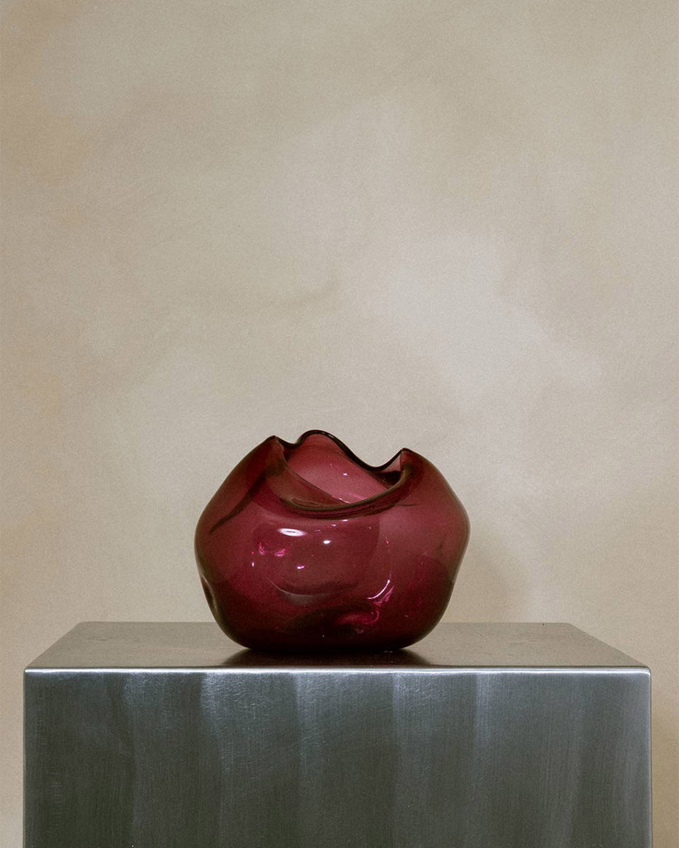 The Bubble to End all Bubbles - Recycled Glass Vase in Magenta