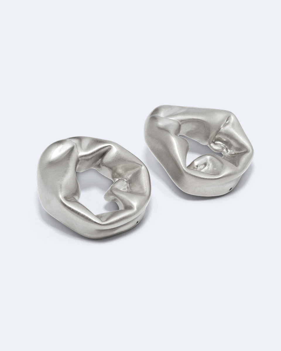 Scrunch - Recycled Silver Earrings