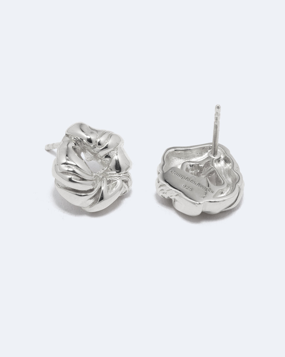Les choses reprennent leur place quand elles s'effondrent - Boucles d'oreilles en argent recyclé