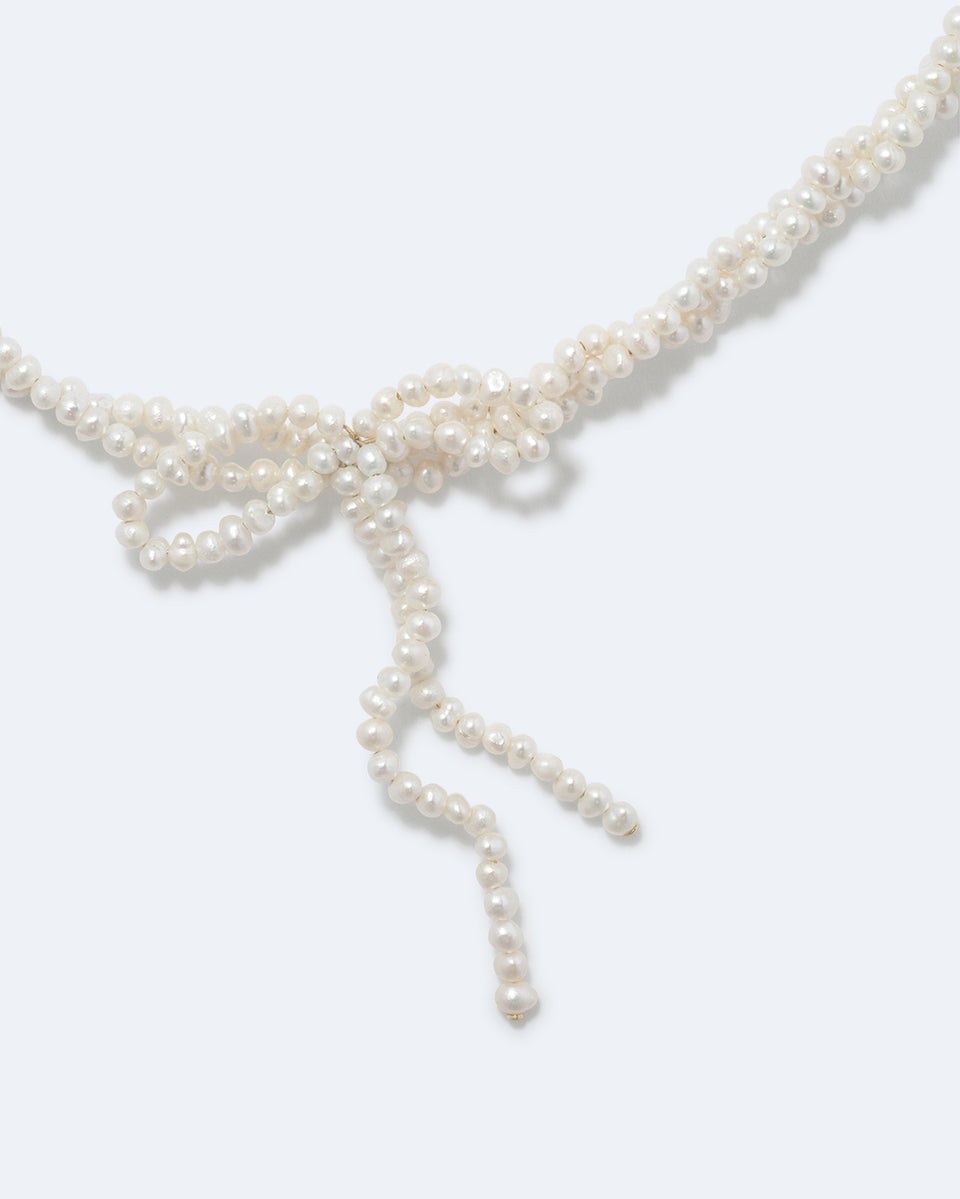 An Inquiry Into Contradictions - Pearl and Recycled Gold Vermeil Necklace