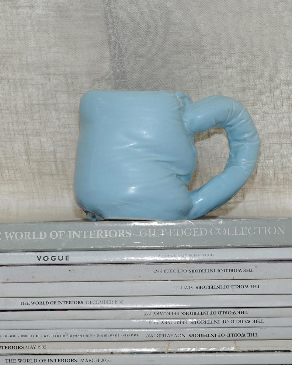 "Stuffed" - Mug in Matte Blue