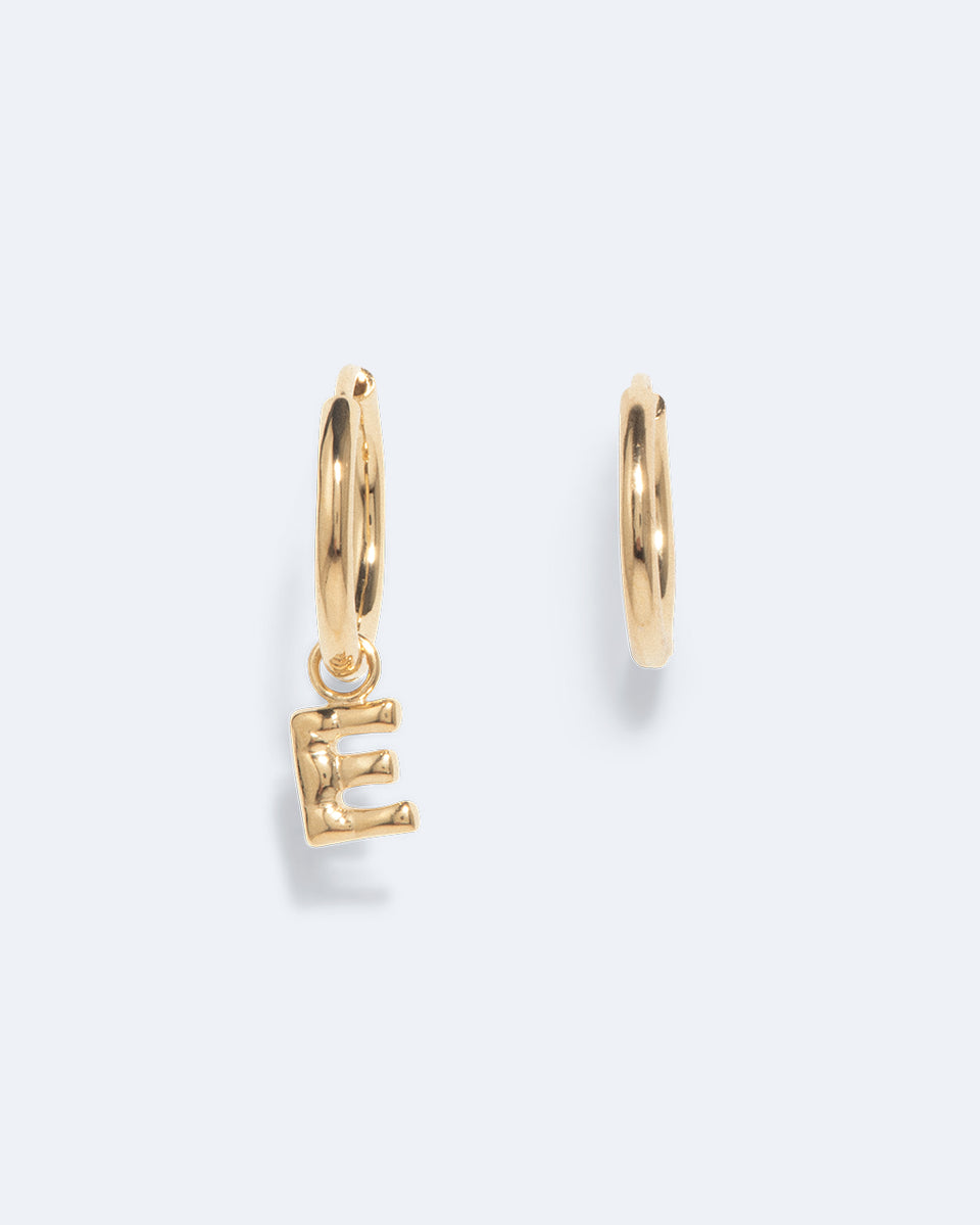 Boucles d'oreilles Classicworks™ E en vermeil d'or recyclé