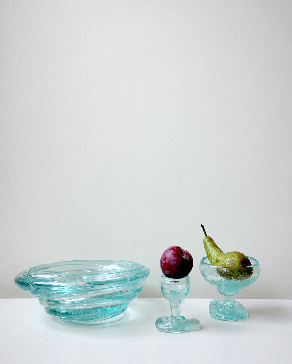 Sunday Morning - Recycled Glass Egg Cup in Clear