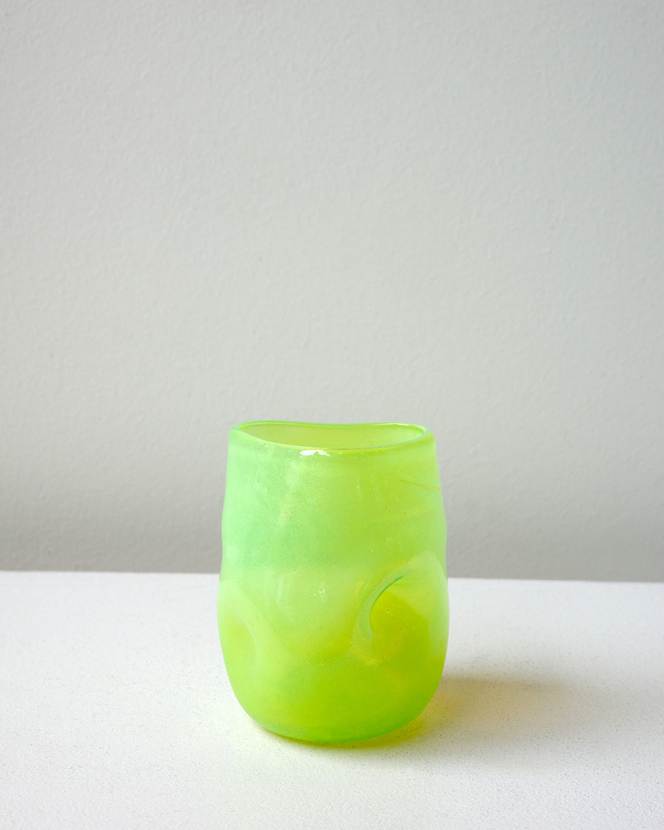 Thaw - Recycled Glass Tumbler in Acid Green
