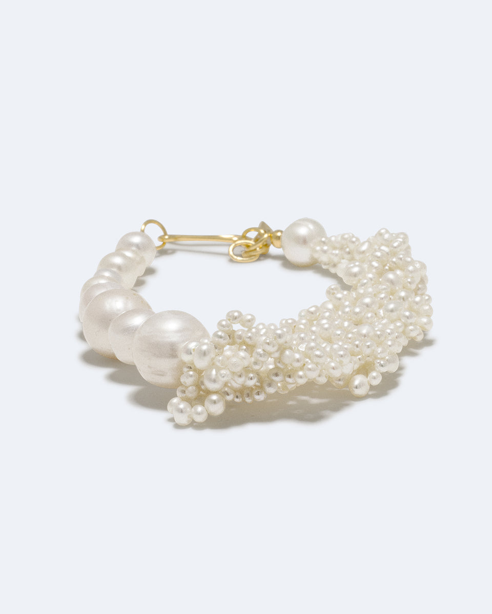 Cove - Bracelet en perles et vermeil d'or recyclé
