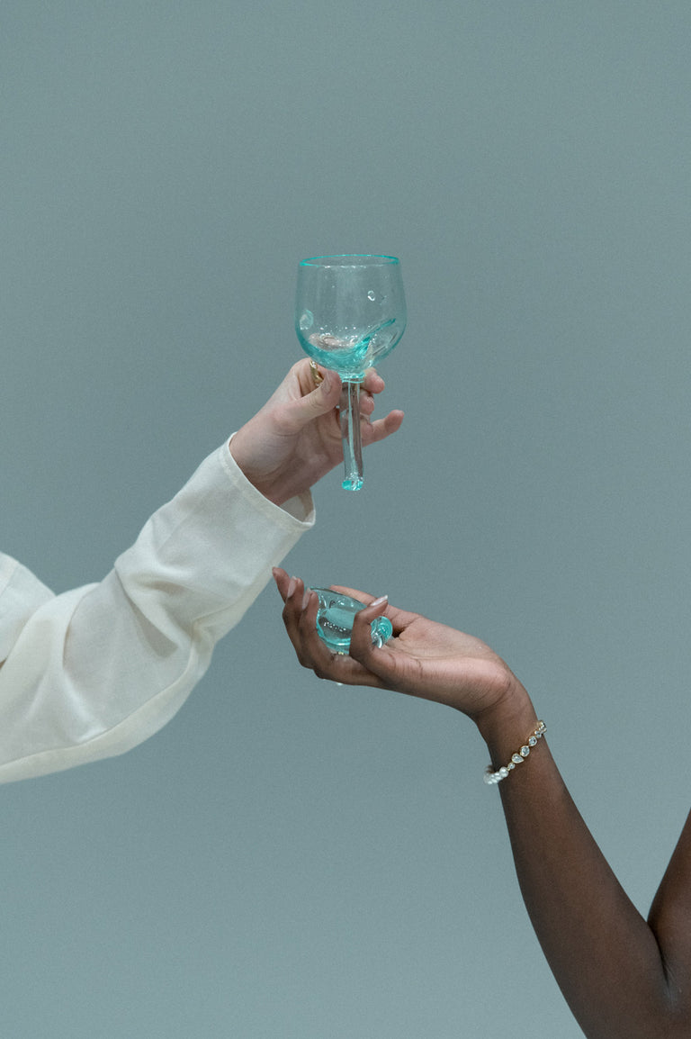 Thaw - Recycled Wine Glass in Clear