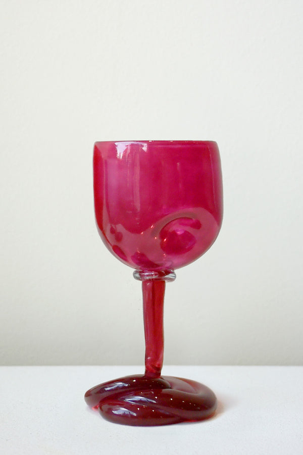 Thaw - Verre à vin recyclé magenta