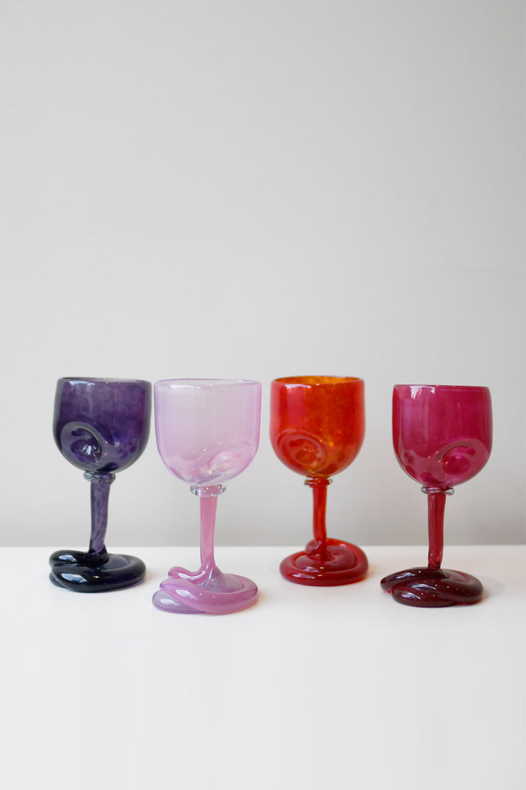 Thaw - Recycled Wine Glass in Purple