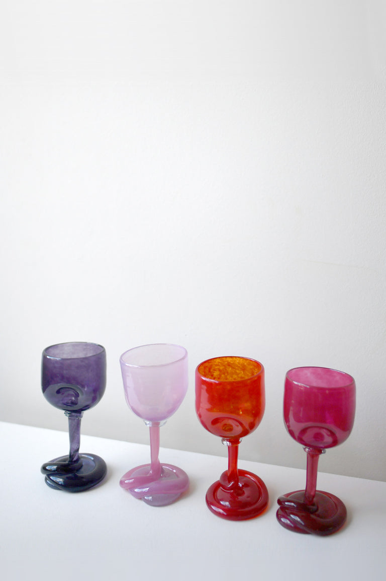 Thaw - Recycled Wine Glass in Pink