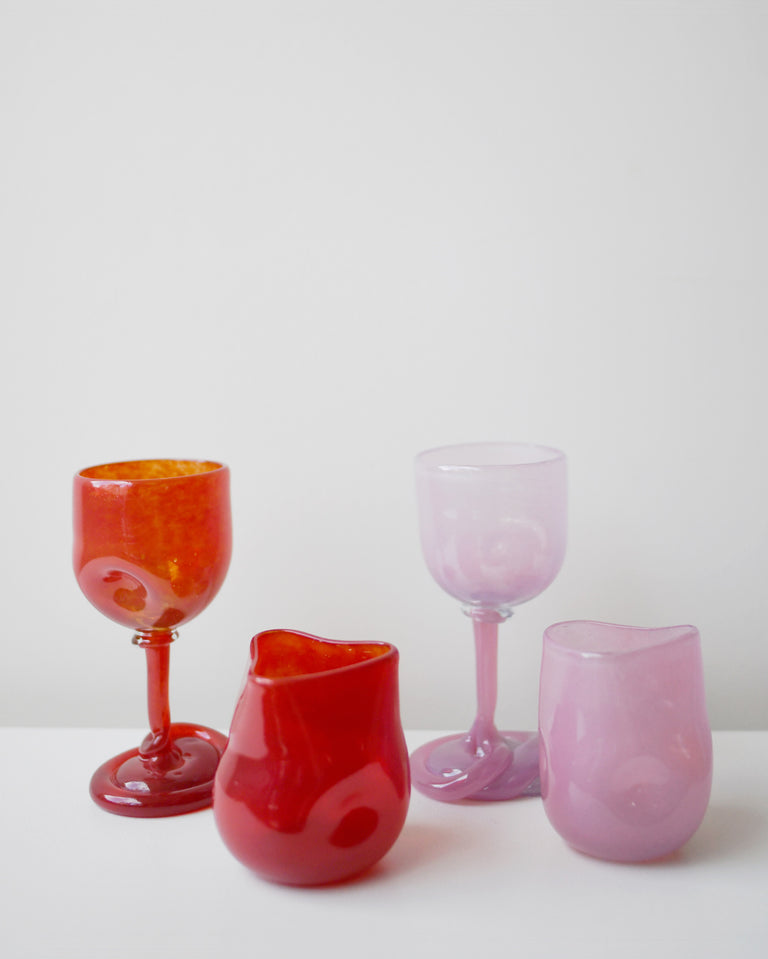 Thaw - Verre à vin recyclé rose