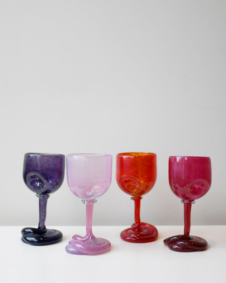 Thaw - Verre à vin recyclé rose