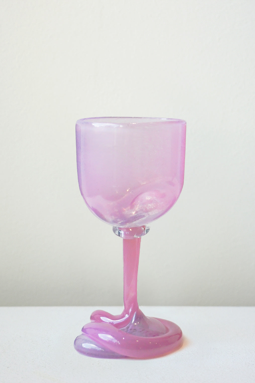 Thaw - Recycled Wine Glass in Pink by Completedworks